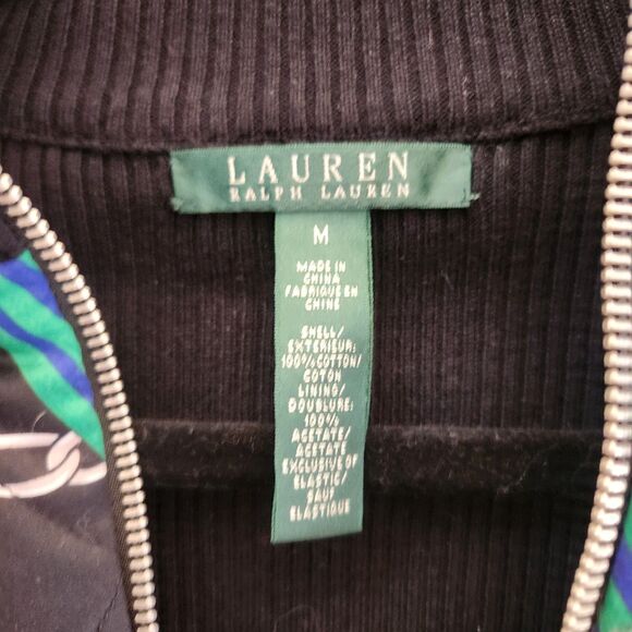 VTG 90s Ralph Lauren Quilted Equestrian Full Zip Sweater Jacket Old Money Sz M - Picture 4 of 7